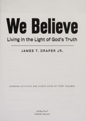 Book cover for We Believe