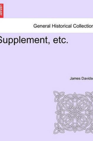 Cover of Supplement, Etc.