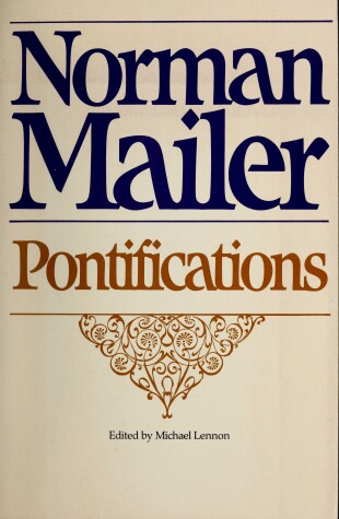 Book cover for Pontifications