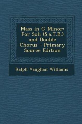 Cover of Mass in G Minor