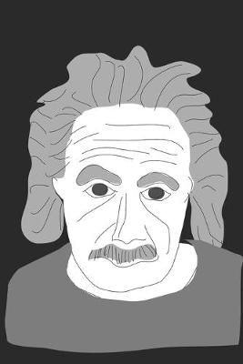 Book cover for Drawing of Albert Einstein's Portrait - Blank Lined Notebook