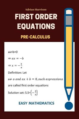 Book cover for First order equations