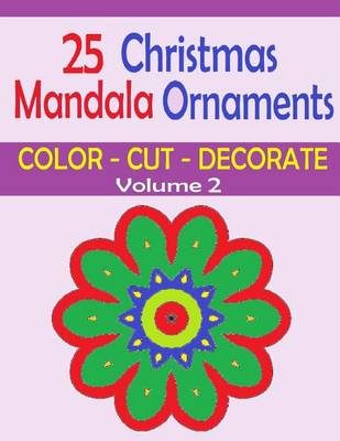 Book cover for 25 Christmas Mandala Ornaments