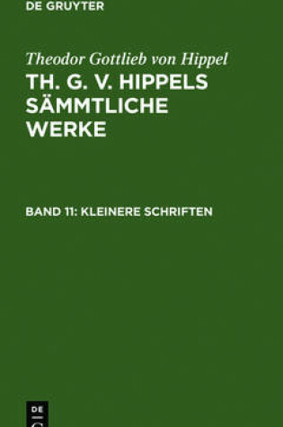 Cover of Kleinere Schriften