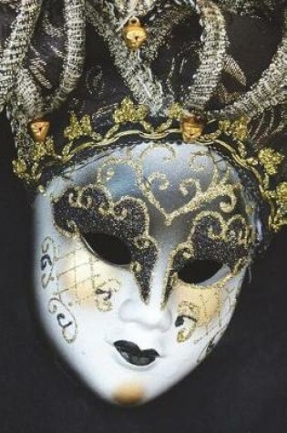 Cover of Venetian Mask - Blank Notebook with Fleur de Lis Corners