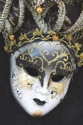 Book cover for Venetian Mask - Blank Notebook with Fleur de Lis Corners