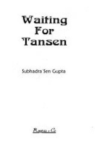 Cover of Waiting for Tansen