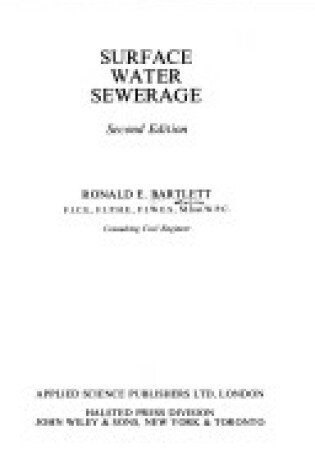 Cover of Bartlett Sewerage 2ed