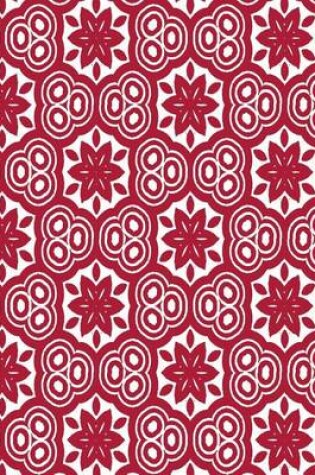 Cover of Intense Red Floral Pattern Notebook