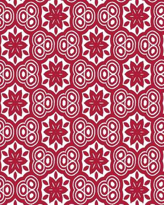 Book cover for Intense Red Floral Pattern Notebook