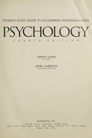 Cover of Psychology/Study Guide