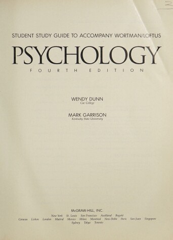 Book cover for Psychology/Study Guide