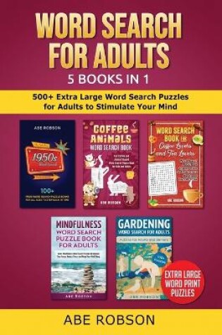 Cover of Word Search for Adults 5 Books in 1