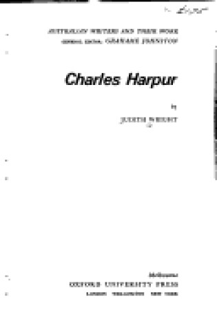 Cover of Charles Harpur