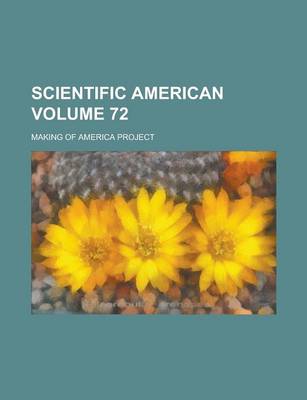 Book cover for Scientific American Volume 72