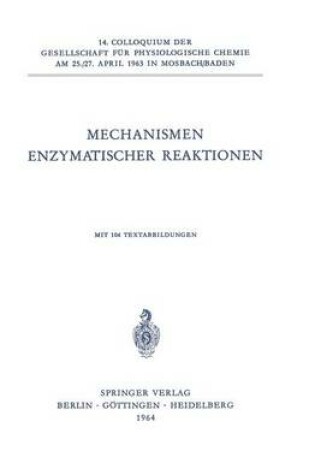 Cover of Mechanismen Enzymatischer Reaktionen