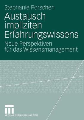 Book cover for Austausch impliziten Erfahrungswissens