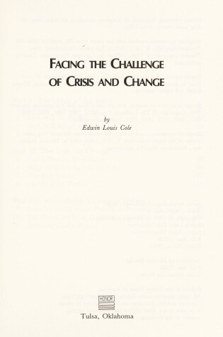 Cover of Facing the Challenge of Crisis and Change