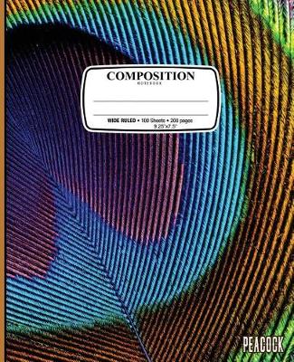 Book cover for Composition Notebook Peacock