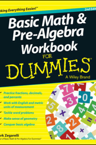 Cover of Basic Math & Pre-algebra Workbook For Dummies(R)