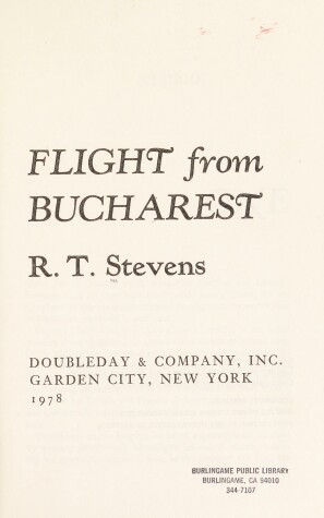 Book cover for Flight from Bucharest