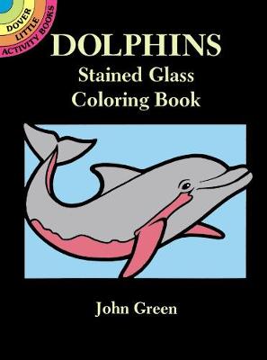 Cover of Dolphins Stained Glass Colouring Book