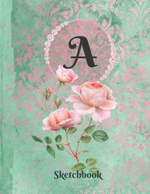 Book cover for Basics Sketchbook for Drawing - Personalized Monogrammed Letter a