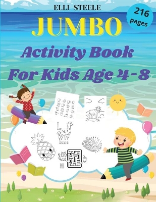 Book cover for JUMBO Activity Book For Kids Age 4-8