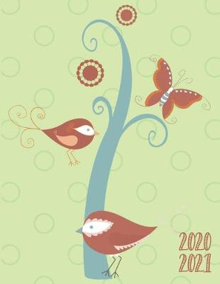 Book cover for Daily Planner 2020-2021 Cardinal Dove 15 Months Gratitude Hourly Appointment Calendar