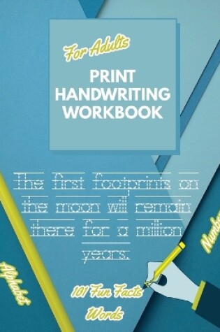 Cover of Print Handwriting Workbook for Adults