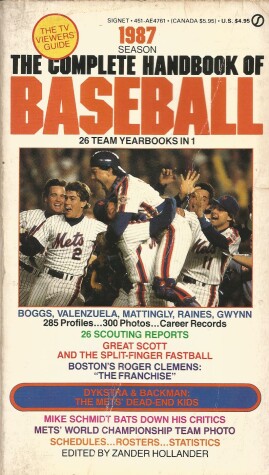 Book cover for Hollander Zander Ed. : 1987: Complete Hdbk of Baseball