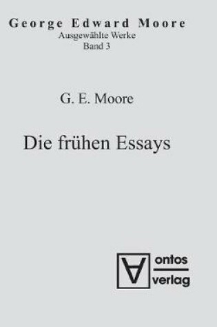 Cover of Ausgewahlte Schriften, Band 3, Die fruhen Essays