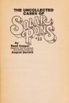 Book cover for The Uncollected Cases of Solar Pons