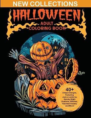 Book cover for Halloween Adult Coloring Books