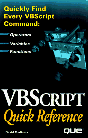 Book cover for Vbscript Quick Reference