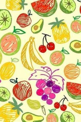 Cover of Summer Fruit Print Design Blank Lined Journal 6 x 9