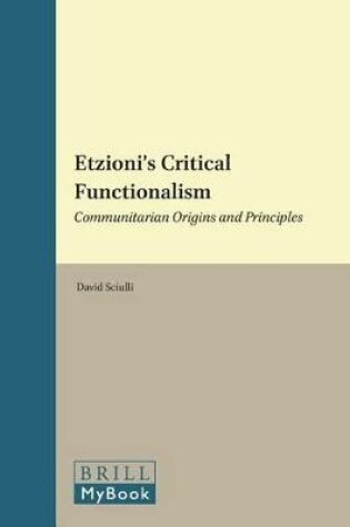 Cover of Etzioni’s Critical Functionalism