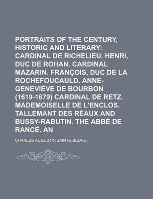 Book cover for Portraits of the Seventeenth Century, Historic and Literary Volume 1-2