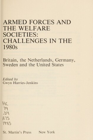 Cover of Armed Forces and the Welfare Societies, Challenges in the 1980s