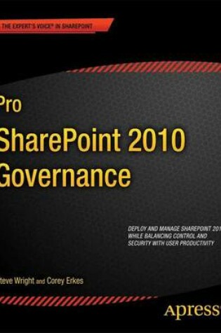 Cover of Pro Sharepoint 2010 Governance