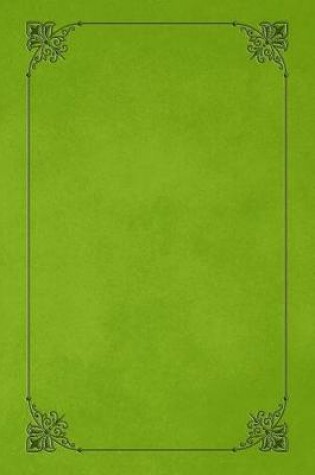 Cover of Lime Green 101 - Blank Notebook with Fleur de Lis Corners
