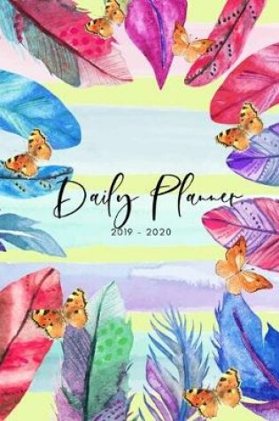 Cover of 2019 2020 15 Months Leaves Feathers Daily Planner