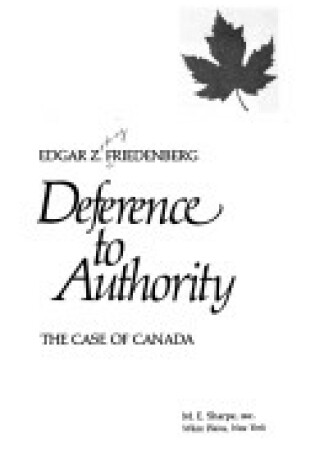 Cover of Difference to Authority