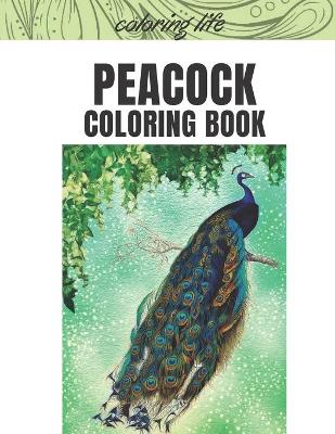 Book cover for peacock coloring book