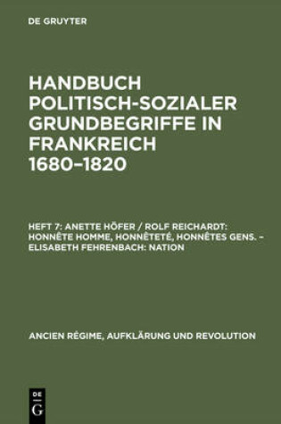 Cover of Anette Hoefer / Rolf Reichardt