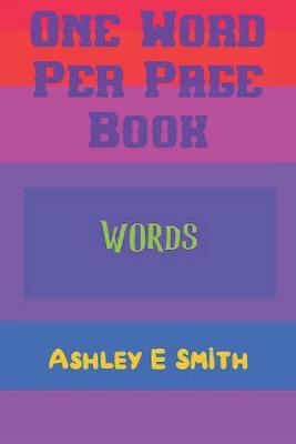 Book cover for One Word Per Page Book