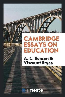 Book cover for Cambridge Essays on Education