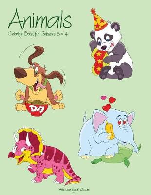 Cover of Animals Coloring Book for Toddlers 3 & 4