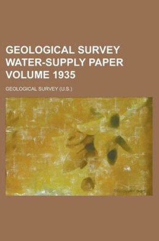 Cover of Geological Survey Water-Supply Paper Volume 1935