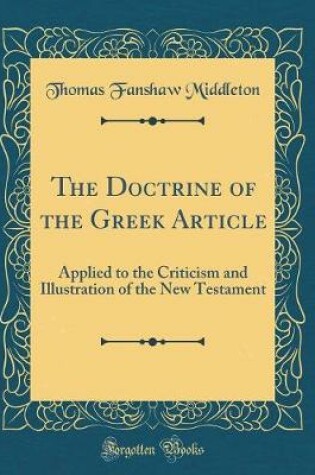 Cover of The Doctrine of the Greek Article